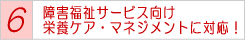 平成21年度 障害福祉サービス向け栄養ケア・マネジメントに対応！