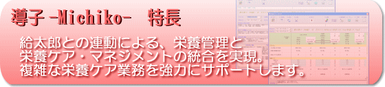 栄養ケア・マネジメント 導子 特長